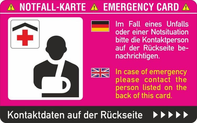 Produktbild: Notfallkarte