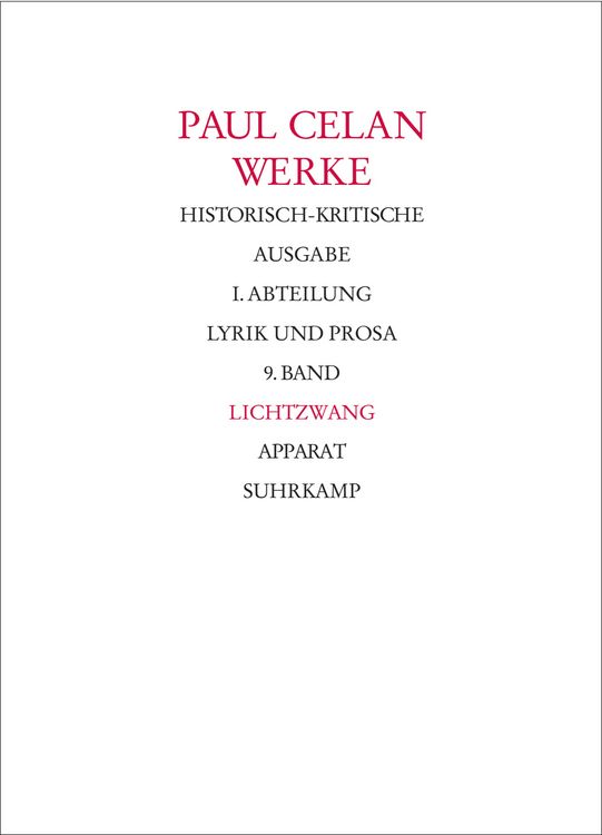 Produktbild: Werke. Historisch-kritische Ausgabe. I. Abteilung: Lyrik und Prosa