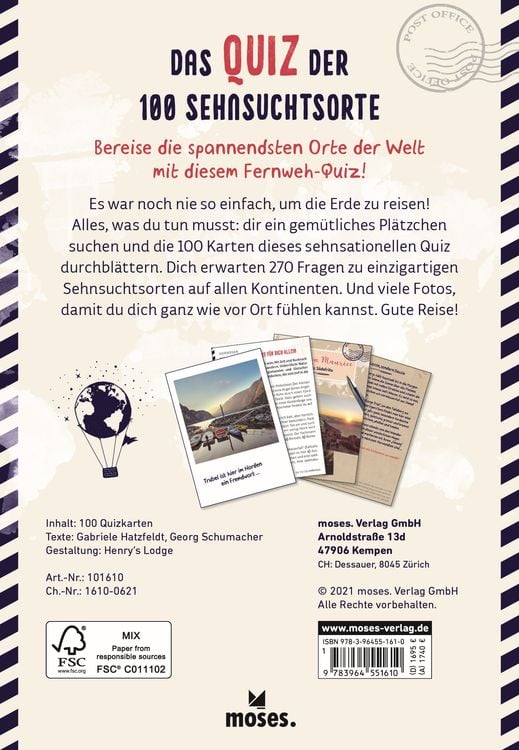 Produktbild: Fernweh - Das Quiz der Sehnsuchtsorte