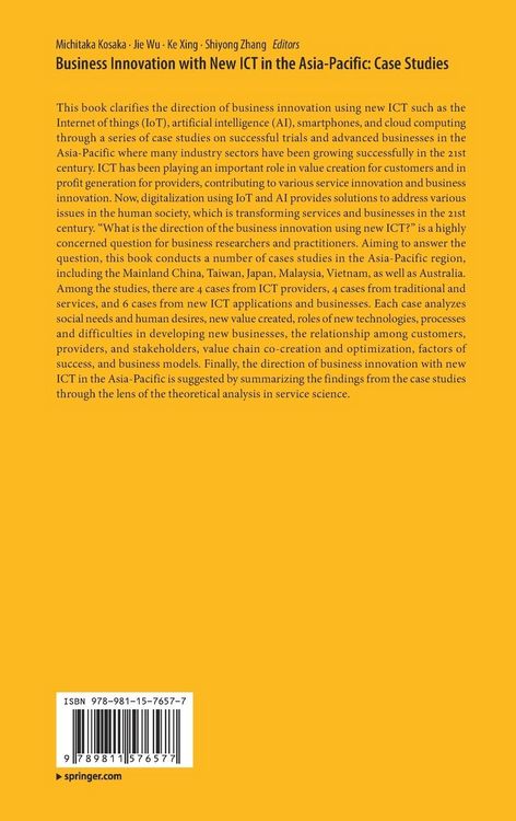Produktbild: Business Innovation with New ICT in the Asia-Pacific: Case Studies