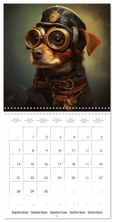 Produktbild: Des chiens styl&eacute;s (Calendrier mural carr&eacute; 2026 30x30 cm) Calendrier double avec une page pour vos prises de notes