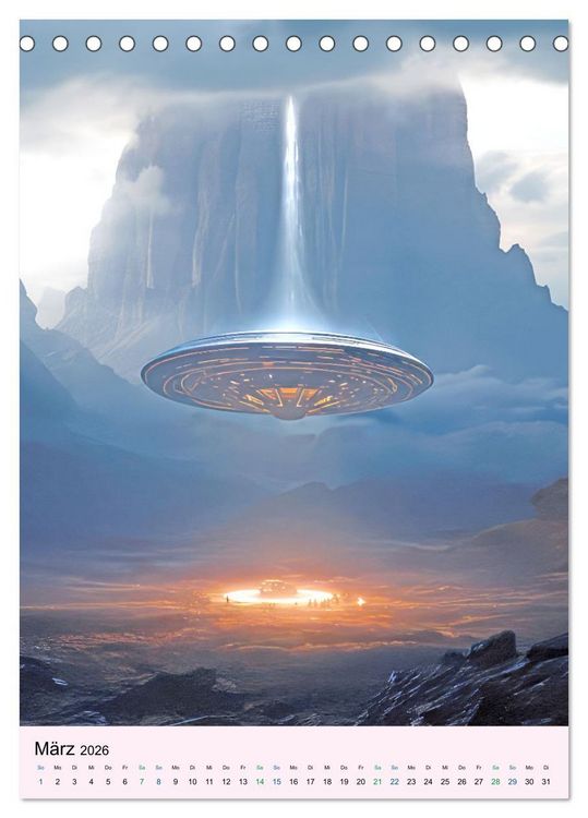 Produktbild: Sci-fi Welten - Fantasiebilder (Tischkalender 2026 DIN A5 hoch), CALVENDO Monatskalender