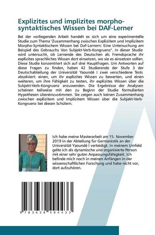 Produktbild: Explizites und implizites morpho-syntaktisches Wissen bei DAF-Lerner