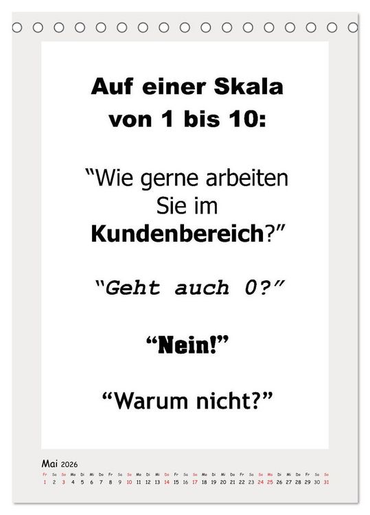 Produktbild: Spr&uuml;chekalender. Witziges f&uuml;rs B&uuml;ro (Tischkalender 2026 DIN A5 hoch), CALVENDO Monatskalender