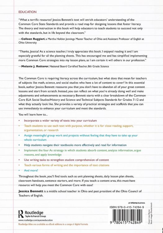 Produktbild: Common Core in the Content Areas