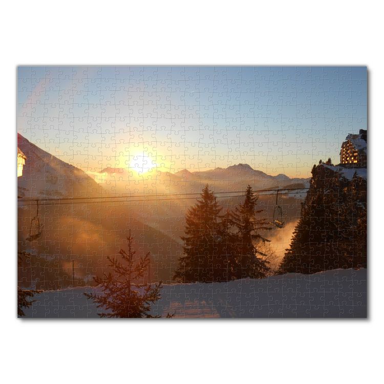 Produktbild: Lais Puzzle Sonnenuntergang in den Bergen 500 Teile