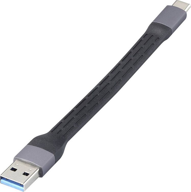 Produktbild: Renkforce USB-Kabel USB 2.0 0.15m Schwarz Flexibel, mit LED RF-6738048