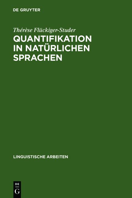 Produktbild: Quantifikation in nat&uuml;rlichen Sprachen
