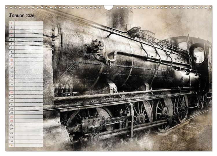 Produktbild: Dampflok Impressionen (Wandkalender 2026 DIN A3 quer), CALVENDO Monatskalender