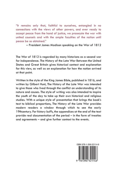 Produktbild: The History of the Late War Between the United States and Great Britain