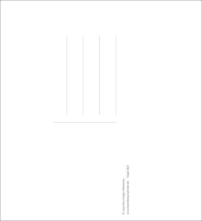 Produktbild: V&ouml;gel Postkartenkalender 2027 - Postkartenkalender mit 53 historischen Zeichnungen