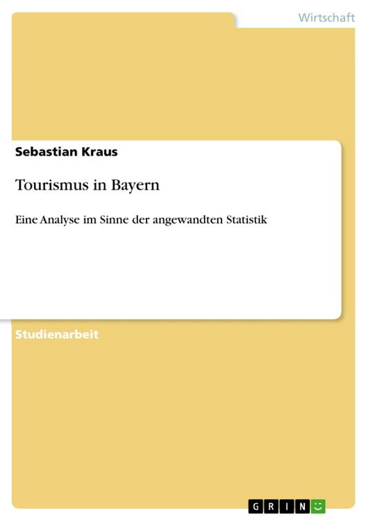 Produktbild: Tourismus in Bayern