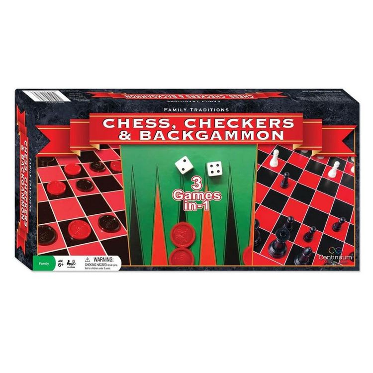 Produktbild: Family Traditions Checkers, Chess and Backgammon