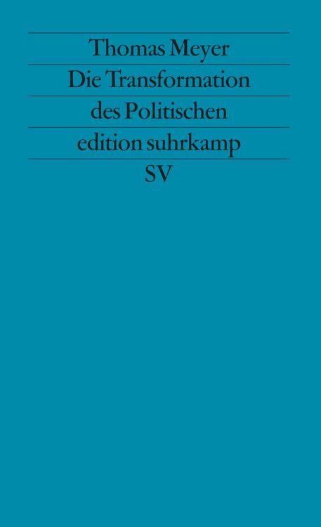 Produktbild: Die Transformation des Politischen