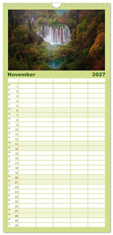 Produktbild: Familienplaner 2027 - Leidenschaft Landschaften mit 5 Spalten (Wandkalender, 21 x 45 cm) CALVENDO