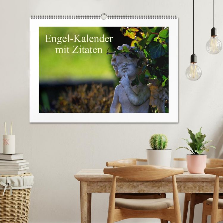 Produktbild: Engel-Kalender mit Zitaten (Wandkalender 2026 DIN A2 quer), CALVENDO Monatskalender