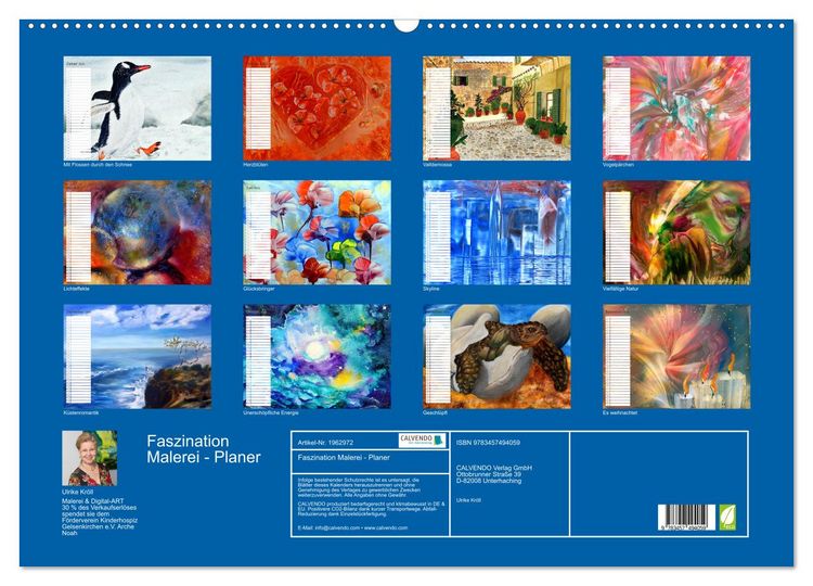 Produktbild: Faszination Malerei - Planer (Wandkalender 2026 DIN A2 quer), CALVENDO Monatskalender