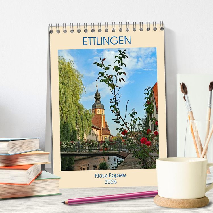 Produktbild: ETTLINGEN (Tischkalender 2026 DIN A5 hoch), CALVENDO Monatskalender