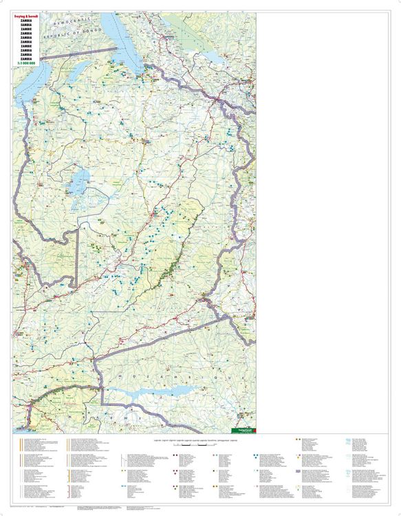 Produktbild: freytag & berndt Stra&szlig;enkarte Sambia 1:1 Mio.