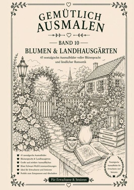 Produktbild: Gem&uuml;tlich ausmalen / Gem&uuml;tlich ausmalen - Blumen &amp; Landhausg&auml;rten