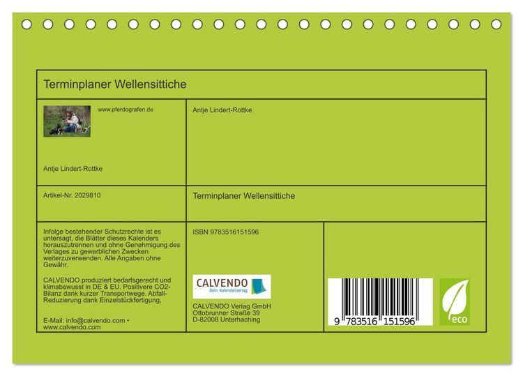 Produktbild: Terminplaner Wellensittiche (Tischkalender 2026 DIN A5 quer), CALVENDO Monatskalender