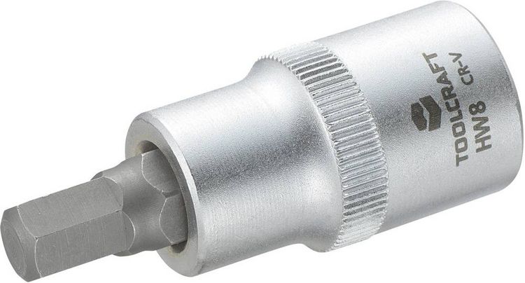Produktbild: TOOLCRAFT 816158 Innen-Sechskant Steckschl&uuml;ssel-Bit-Einsatz 8mm 1/2\" (12.5 mm)