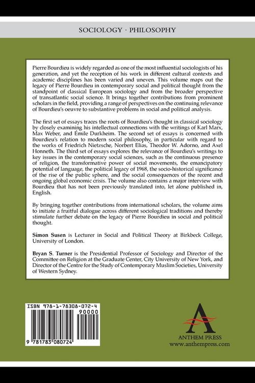 Produktbild: The Legacy of Pierre Bourdieu