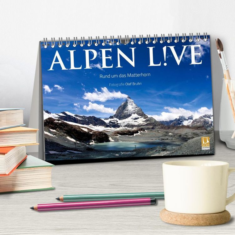 Produktbild: Alpen live - Rund um das Matterhorn (Tischkalender 2026 DIN A5 quer), CALVENDO Monatskalender