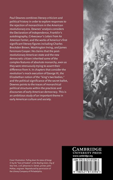 Produktbild: Democracy, Revolution, and Monarchism in Early American Literature