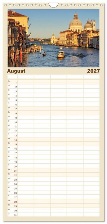 Produktbild: Familienplaner 2027 - Venedig - Stadt im Meer mit 5 Spalten (Wandkalender, 21 x 45 cm) CALVENDO