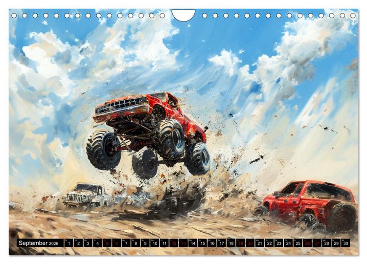 Produktbild: Wilde Monstertrucks (Wandkalender 2026 DIN A4 quer), CALVENDO Monatskalender