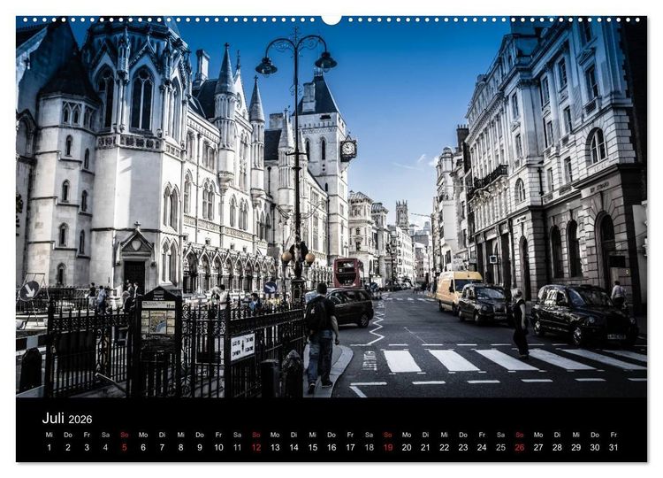 Produktbild: London - street view (hochwertiger Premium Wandkalender 2026 DIN A2 quer), Kunstdruck in Hochglanz