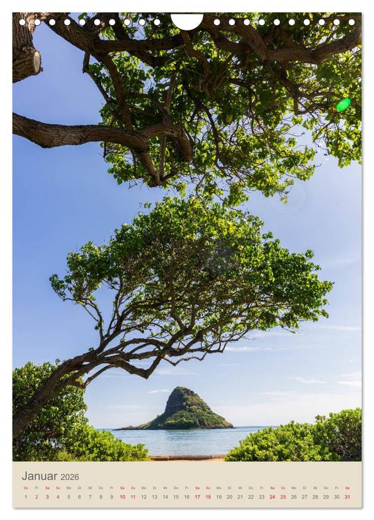 Produktbild: O'ahu - Hawaii, Bilder aus dem S&uuml;dseeparadies (Wandkalender 2026 DIN A4 hoch), CALVENDO Monatskalender