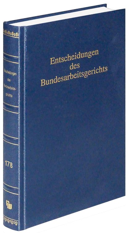 Produktbild: Entscheidungen des Bundesarbeitsgerichts (BAGE 178)