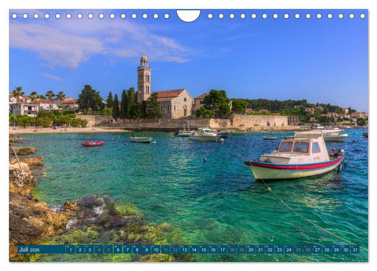 Produktbild: Insel Hvar - Der sonnigste Platz der Adria (Wandkalender 2026 DIN A4 quer), CALVENDO Monatskalender