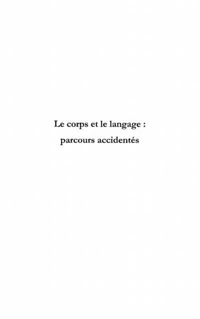 Produktbild: Corps et le langage