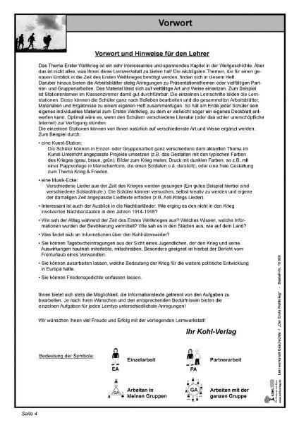 Produktbild: Lernwerkstatt Erster Weltkrieg - "Stellungskrieg"