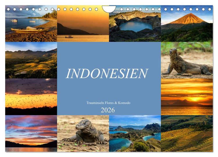 Produktbild: Indonesien - Inselparadies Flores & Komodo (Wandkalender 2026 DIN A4 quer), CALVENDO Monatskalender