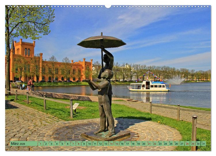 Produktbild: Residenzstadt Schwerin - Impressionen aus Mecklenburg-Vorpommern (Wandkalender 2026 DIN A2 quer), CALVENDO Monatskalender
