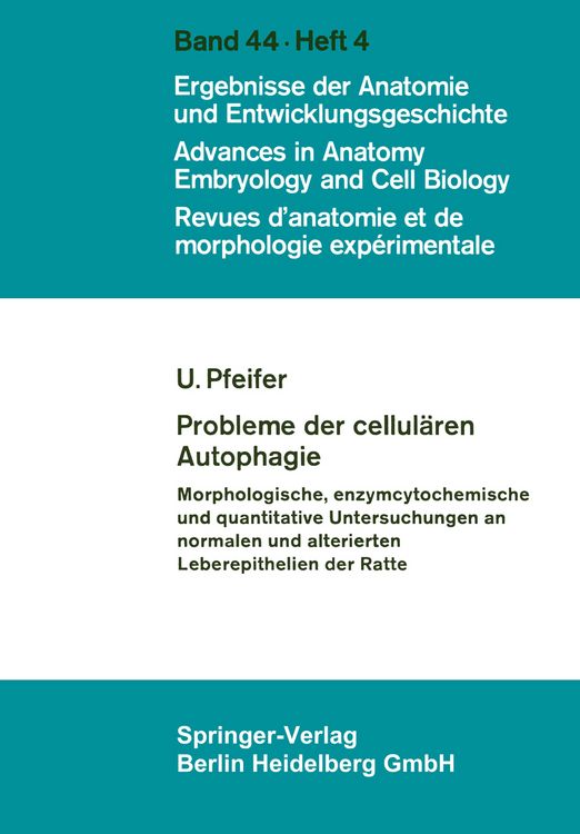 Produktbild: Probleme der cellul&auml;ren Autophagie