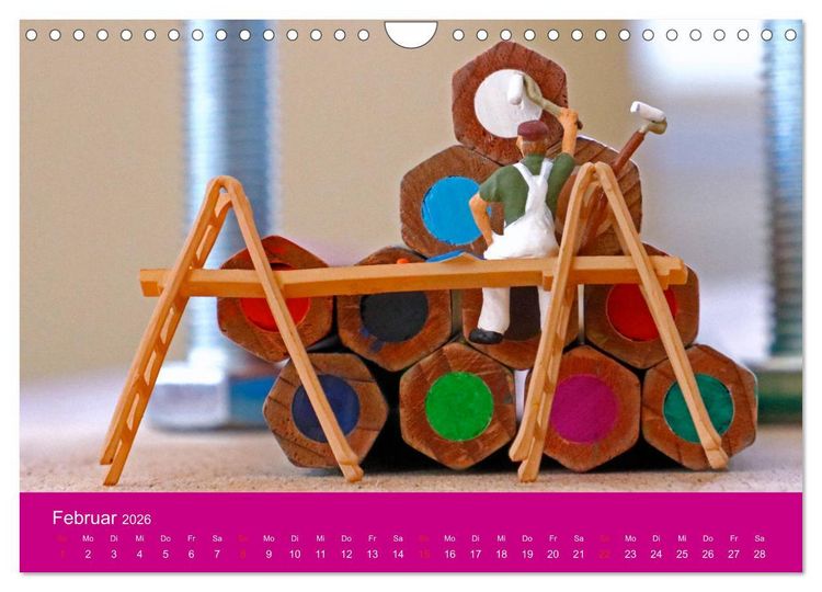 Produktbild: Neue Miniaturen - Klein ganz gro&szlig; 2.0 (Wandkalender 2026 DIN A4 quer), CALVENDO Monatskalender
