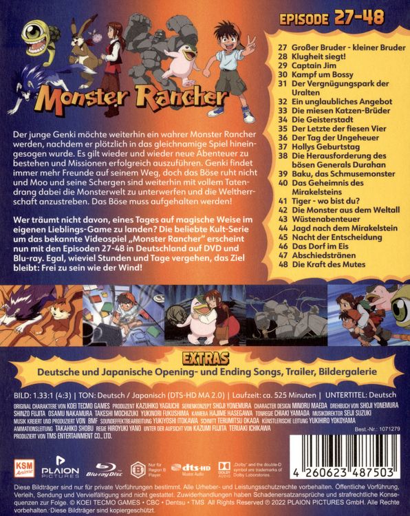 Produktbild: Monster Rancher Vol. 2 (Ep. 27-48) [2 BRs]