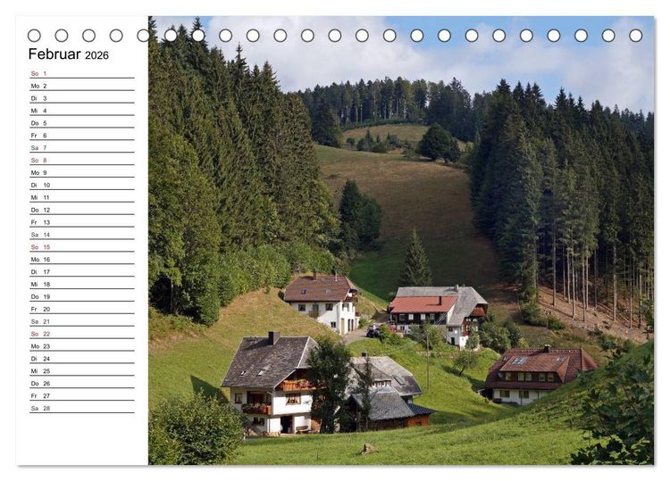 Produktbild: S&uuml;dschwarzwald - Impressionen (Tischkalender 2026 DIN A5 quer), CALVENDO Monatskalender