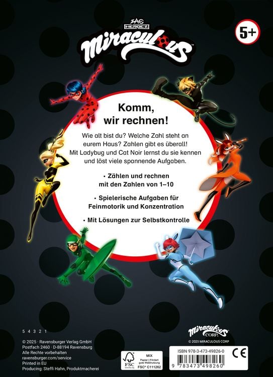 Produktbild: Miraculous - Mein Vorschulblock Z&auml;hlen und Rechnen