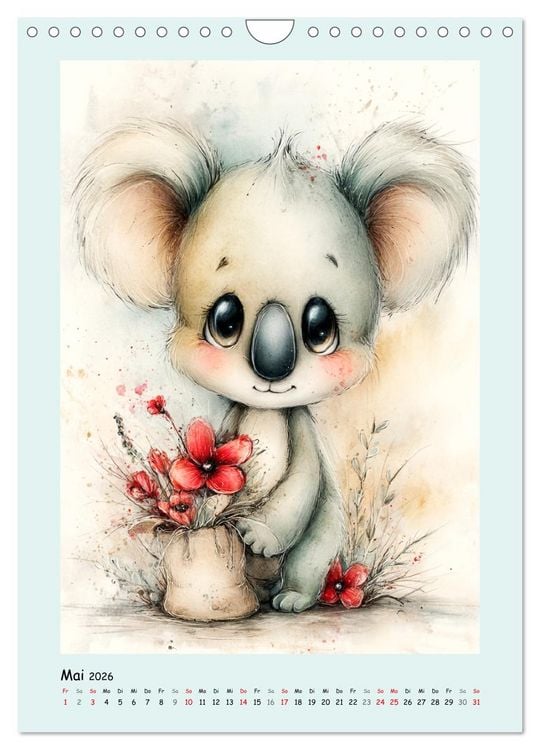 Produktbild: Koala-Abenteuer. Bezaubernde Aquarell-Momente (Wandkalender 2026 DIN A4 hoch), CALVENDO Monatskalender