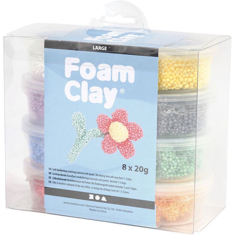 Produktbild: Creativ Company Foam Clay Large, sortierte Farben, 8x20 g