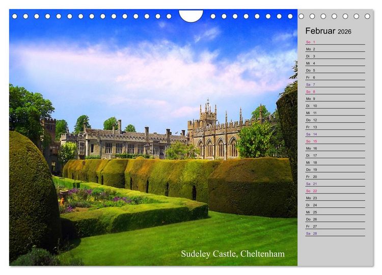 Produktbild: Englands bezaubernde Burgen, Schl&ouml;sser und mehr (Wandkalender 2026 DIN A4 quer), CALVENDO Monatskalender