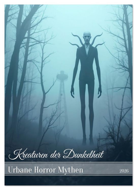 Produktbild: Kreaturen der Dunkelheit - Urbane Horror Mythen (Wandkalender 2026 DIN A3 hoch), CALVENDO Monatskalender