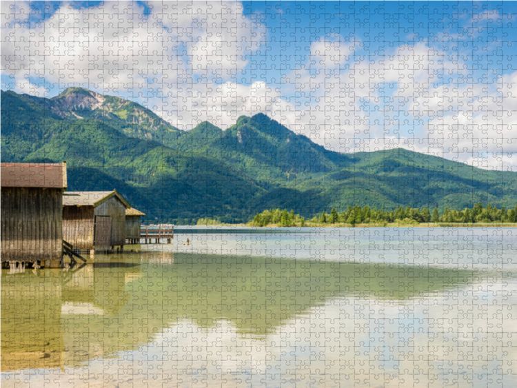 Produktbild: CALVENDO Puzzle Sommer am Kochelsee | 1000 Teile Lege-Gr&ouml;&szlig;e 64x48cm Foto-Puzzle f&uuml;r gl&uuml;ckliche Stunden