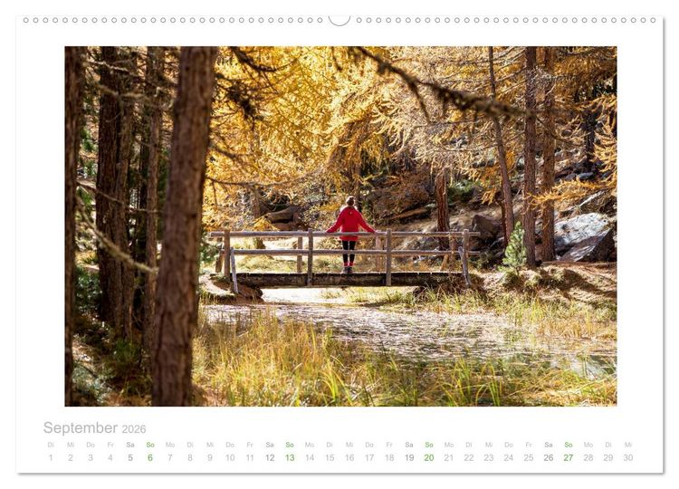 Produktbild: saas fee (hochwertiger Premium Wandkalender 2026 DIN A2 quer), Kunstdruck in Hochglanz
